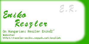 eniko reszler business card